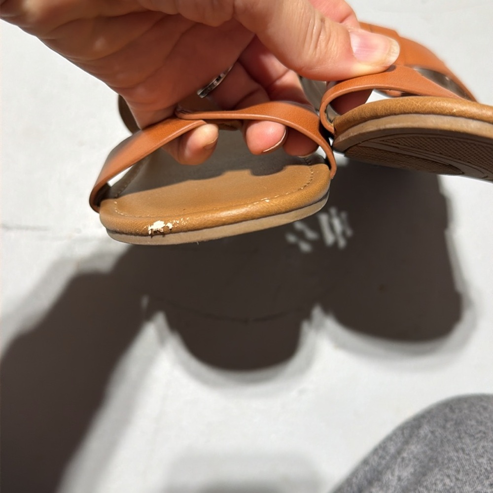 Brown Braided Strap Sandals - Picture 3 of 4